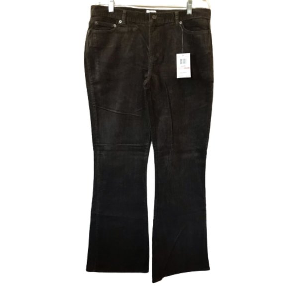 Calvin Klein Jeans Pants - Calvin Klein Jeans Brown Stretch Corduroy Flare Leg Casual Pants Size 13
